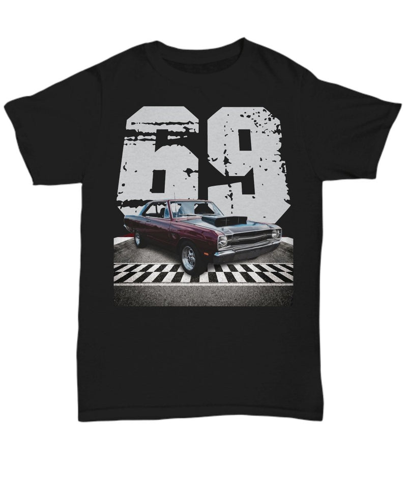 1969 Dodge Dart Muscle Car - Graphic T-shirt, great gift for car guys, seven colors - Muscle Car Crush