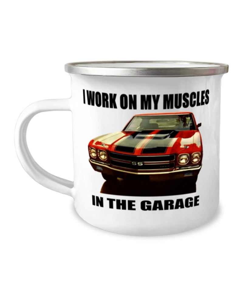 Muscle Car Garage Chevelle SS 454 - 12 oz enameled stainless steel Camp Mug - Muscle Car Crush