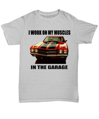 Muscle Car Garage Chevelle SS 465 - Gray Unisex T-Shirt - Muscle Car Crush